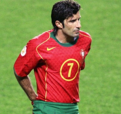 Сборная Португалии футболка игровая именная Луиш Фигу 2004