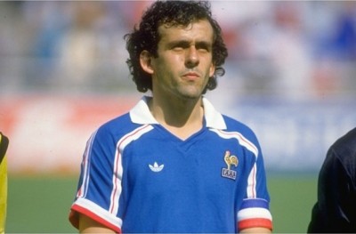 Сборная Франции футболка игровая именная Мишель Платини 1986